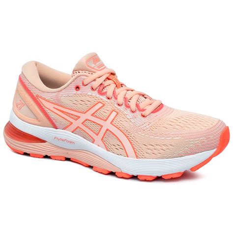 Tênis Asics Gel Nimbus 21 Rosa Branco