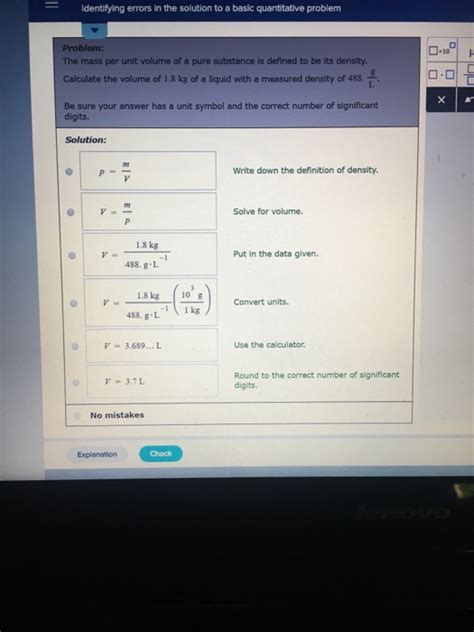 Solved Identifying Errors In The Solution To A Basic