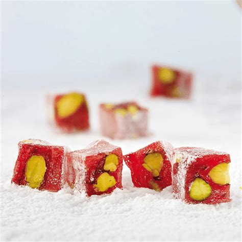 Pomegranate Flavored Pistachio Mini Turkish Delight 500g Turkish Ali