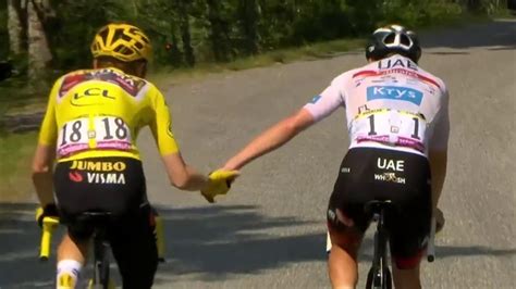 Tour De France Episches Duell Und Respektvoll Vingegaard Vs