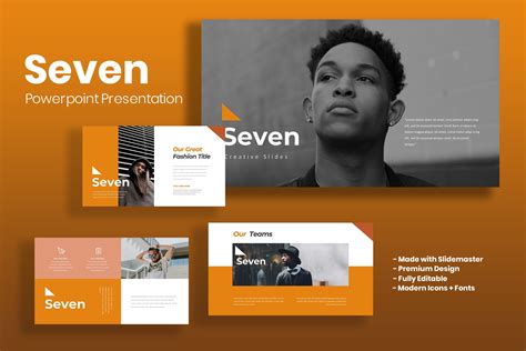 Seven Powerpoint Template Presentation Templates Creative Market