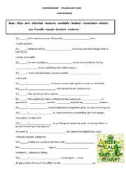 An Eco Friendly Day ESL Worksheet By Petitbeurre07