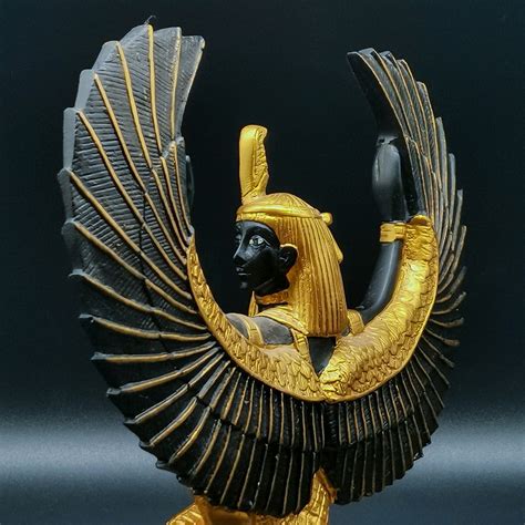 Egyptian Goddess Maat Open Wings Large Statue 2 Size Made In Etsy