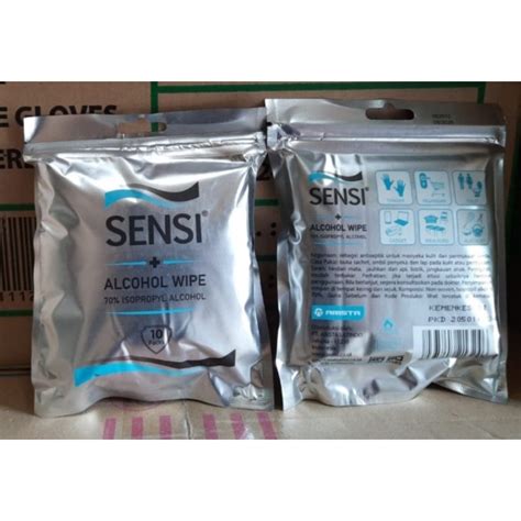 Jual SENSI ALCOHOL WIPES TISSUE ALCOHOL ISI 10 PCS Shopee Indonesia