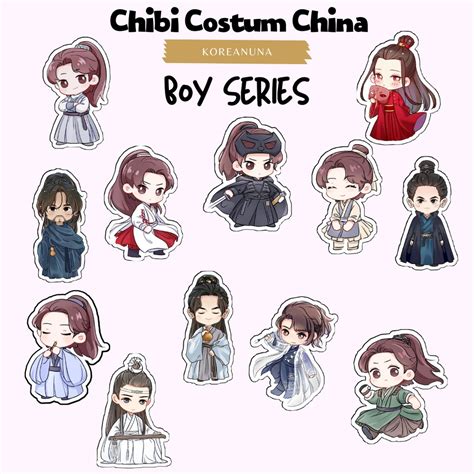 Jual Stiker Ootd China Costum Chibi Anime Kartun Lucu Aesthetic Sticker ...