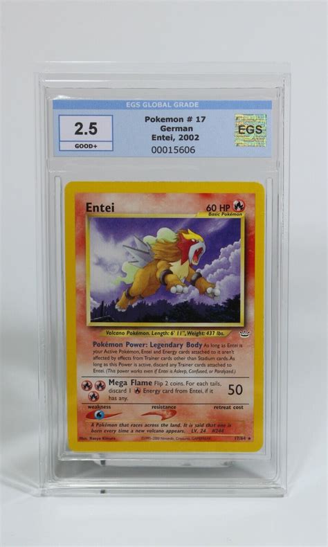 Entei Raikou Suicune Egs Neo Revelation Psa Pok Mon