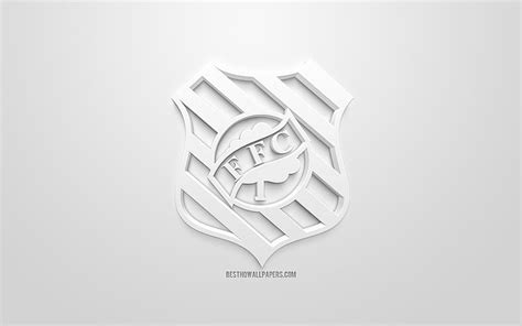 Fc figueirense logo 3d creativo negro emblema 3d club de fútbol