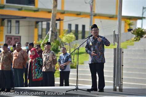 Infopublik Pj Bupati Pasuruan Pimpin Apel Pertamakali Di Hari Batik