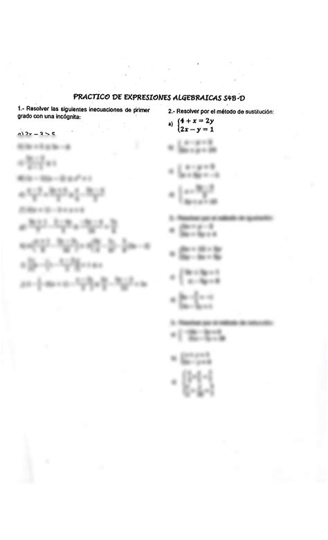 Solution Pr Ctico De Expresiones Algebraicas To De Secundaria Studypool