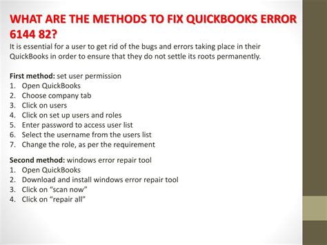 Ppt Easiest Ways To Eliminate Quickbooks Error Powerpoint