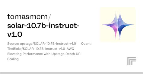 Tomasmcm Solar 10 7b Instruct V1 0 Run With An API On Replicate