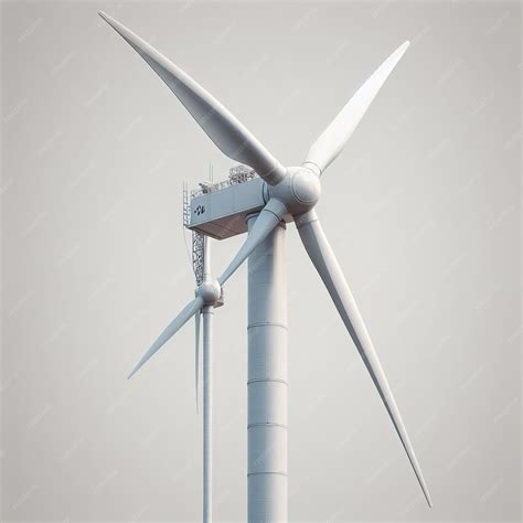 Premium Photo Isolated Wind Turbine White Background