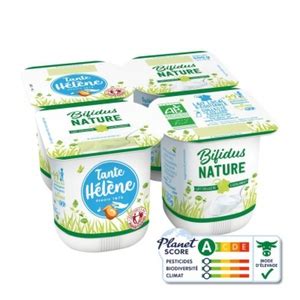 Tante Hélène Yaourt Bifidus Nature Bio 4x125g Naturalia Courses en