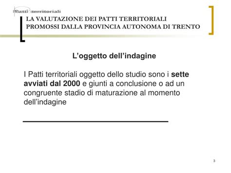 Ppt La Valutazione Dei Patti Territoriali Promossi Dalla Provincia