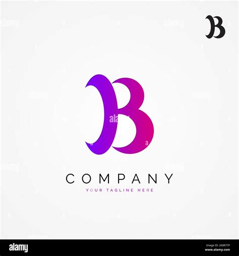 Letter B Creative Symbol In Modern Colors Vector Illustration Stock