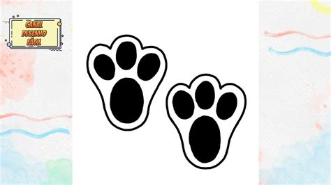 Como Desenhar Patas De Coelho - Como desenhar Patinhas de Coelho (Pegadas de Coelho) - YouTube