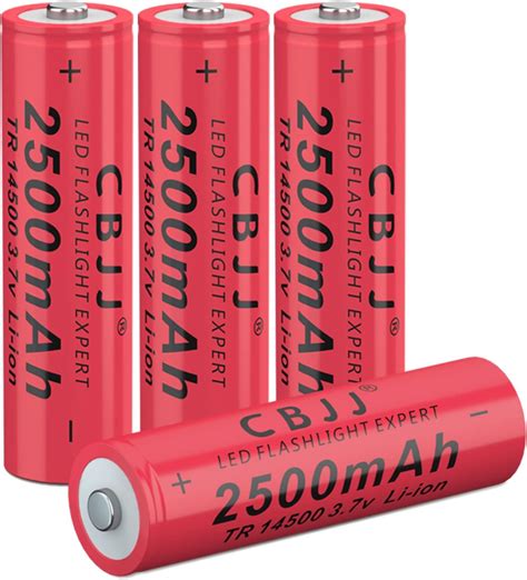 Batería recargable 14500 3 7V 2500mAh batería recargable botón superior