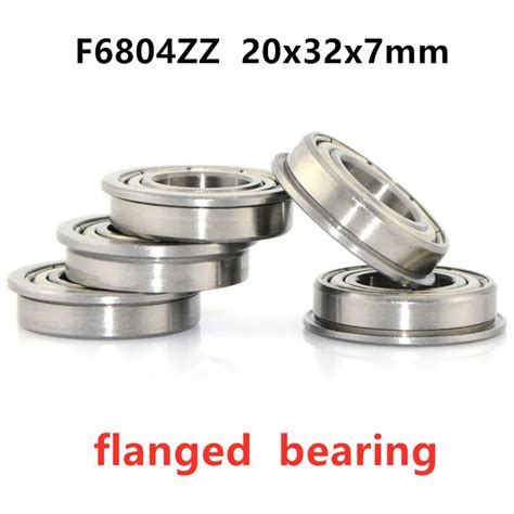 20 50 100pcs F6804zz Flanged Thin Wall Deep Groove Ball Bearings F6804