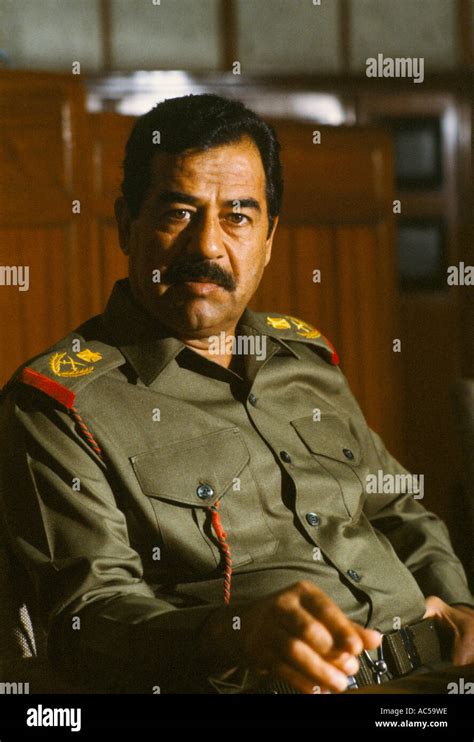 Saddam Hussein Portrait Of Saddam Hussein July 1982 Stock Photo