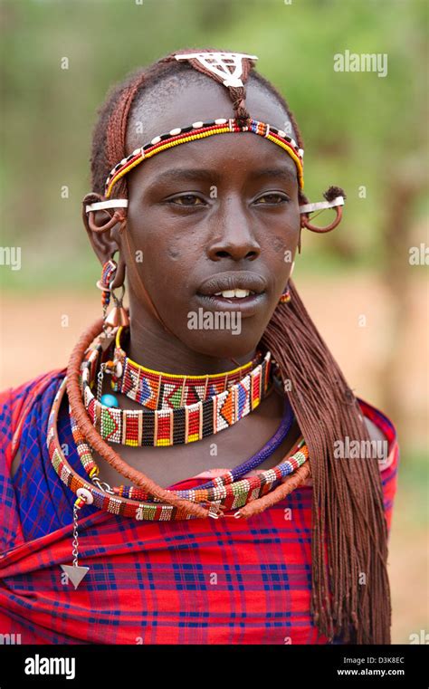 Portrait Maasai Warrior Moran Traditional Hi Res Stock Photography And