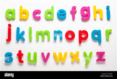 Alphabet Fridge Magnets Stock Photo Alamy