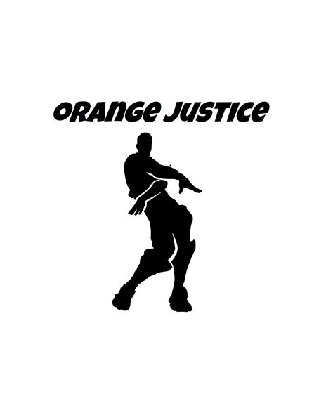 Fortnite Emote Orange Justice SVG DXF PNG | Etsy