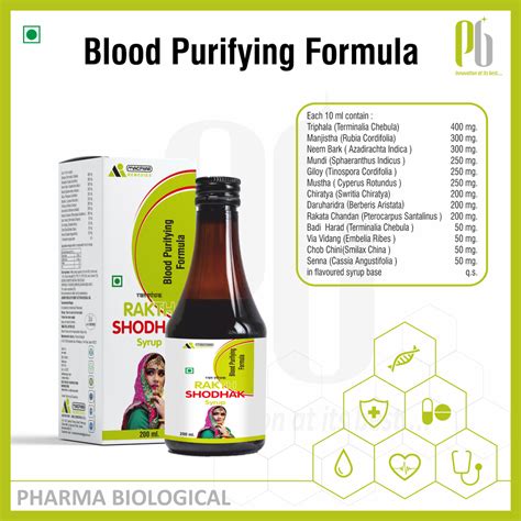 Syrup Herbal Blood Purifying Formula Packaging Type Box Packaging