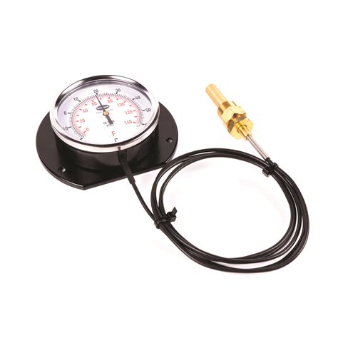 Black Case Expansion Dial Thermometers With Capillary Brannan