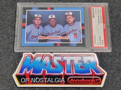 CAL RIPKEN JR 1988 Donruss PSA 10 Cartes Gemme Comme Neuf 625 Famille