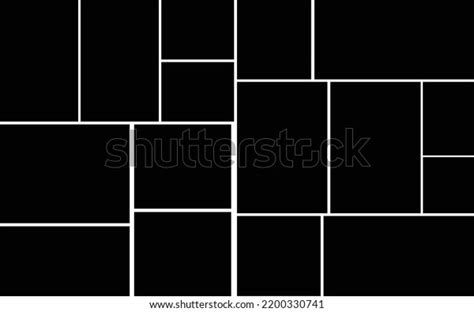 Templates Collage 16 Frame Photos Template Stock Vector (Royalty Free ...