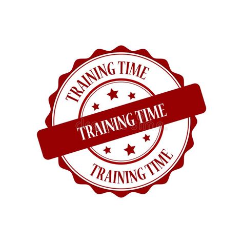 Training Time Stamp Illustration Stock Vector - Illustration of round ...