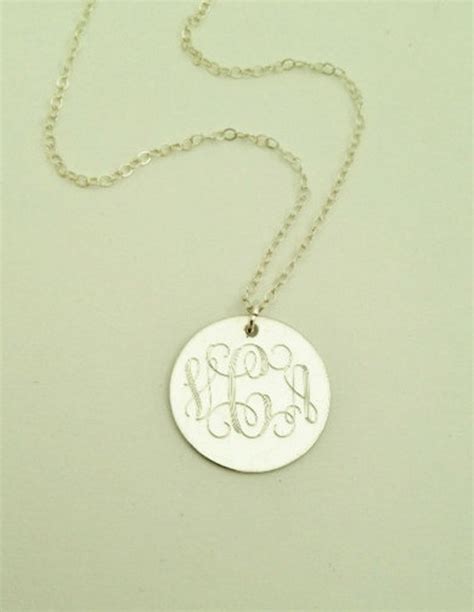 Monogrammed Necklace in Sterling Silver for Women by netexchange