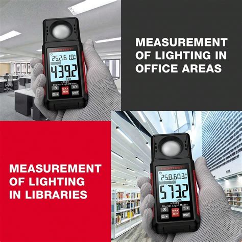 HABOTEST HT603 Digital Light Meter 200000 Lux Digital Illuminance Meter