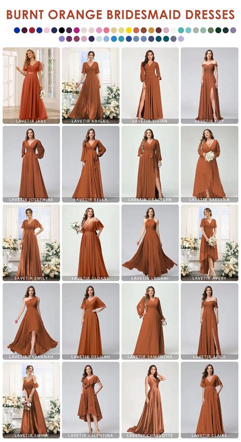 Burnt Orange Bridesmaid Dresses