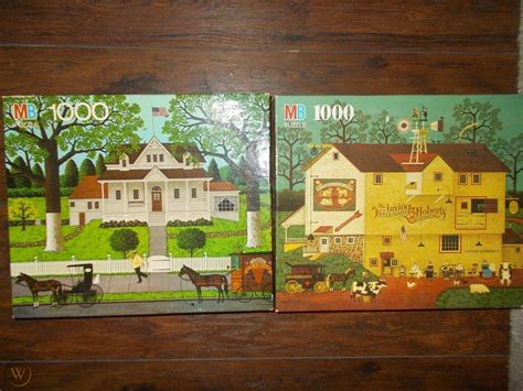 Lot of 10 Jigsaw Puzzles by Charles Wysocki Americana Collection | #1821606773