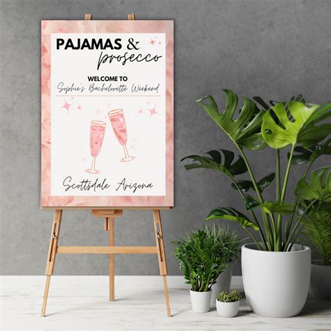 Pjs And Prosecco Themed Bachelorette Invitation Email Etsy