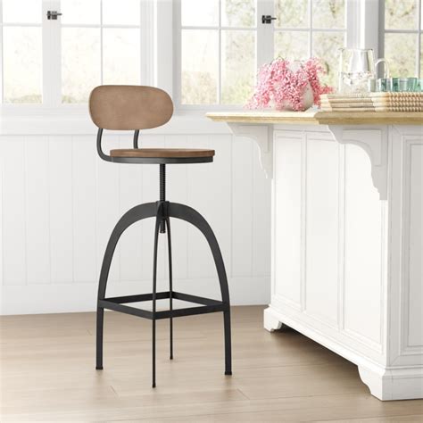 Adjustable Height Coastal Farmhouse Bar Stool Foter