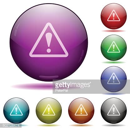 Warning Glass Sphere Buttons Stock Vector Royalty Free FreeImages