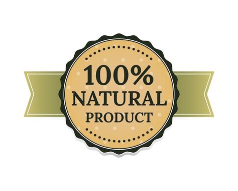 Sinal De Cone De R Tulo De Produto Natural Adesivo Para Produtos