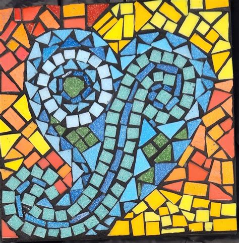 Mosaics Jill Gatwood Students Paisley Heart How To Mosaic Blog