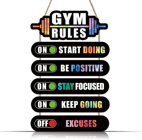 Kairne Home Gym Rules Decorworkout Motivational Quote