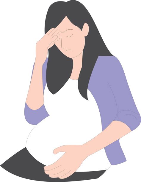 The women pregnancy has morning sickness headache 24170493 PNG