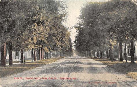 Pierceton Indiana Main Street Looking South Antique Postcard J70820 | eBay