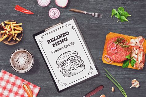 Burger Menu Mockup 05 Graphic By Relineo · Creative Fabrica