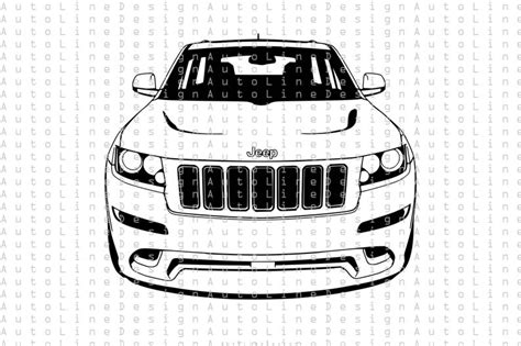 Jeep Grand Cherokee Srt8 Wk2 Offroad 4x4 Svg Pdf Dxf Eps Png Etsy