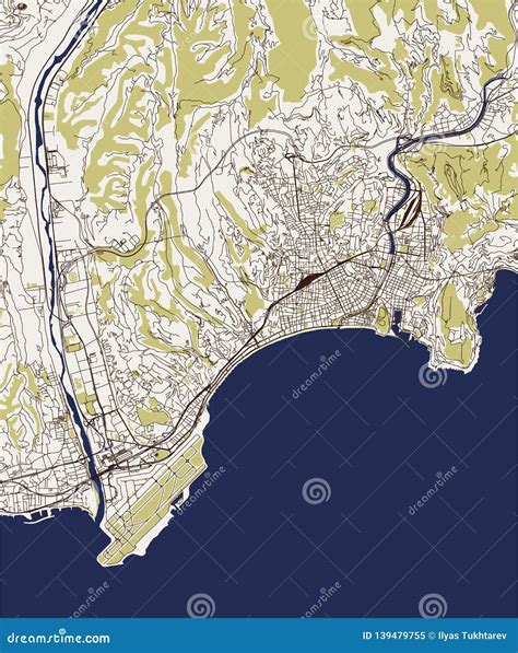 Mapa De La Ciudad De Niza Francia Stock De Ilustraci N Ilustraci N