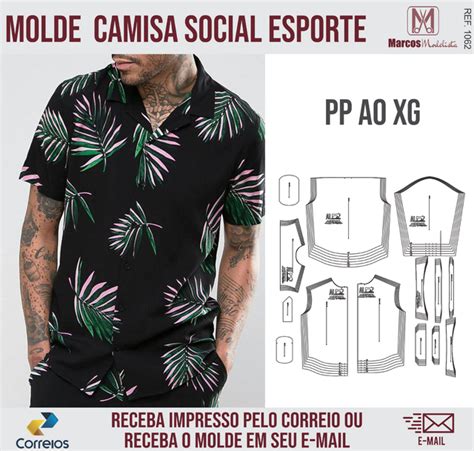 Molde Camisa Social Esporte Masculino