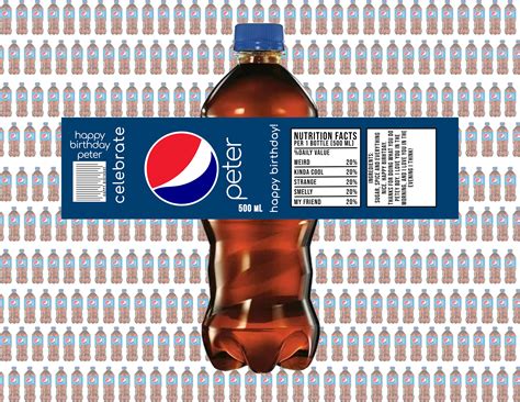 Sticker Label Personalized Pepsi Label, Pepsi Bottle, Pepsi Label ...