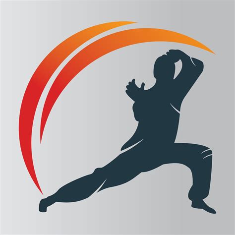 Karate Sports Logo Martial Art Silhouette Vector Fight Sport Logo