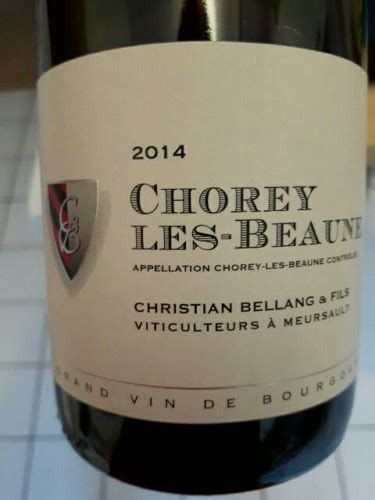 Christian Bellang Fils Chorey lès Beaune Vivino